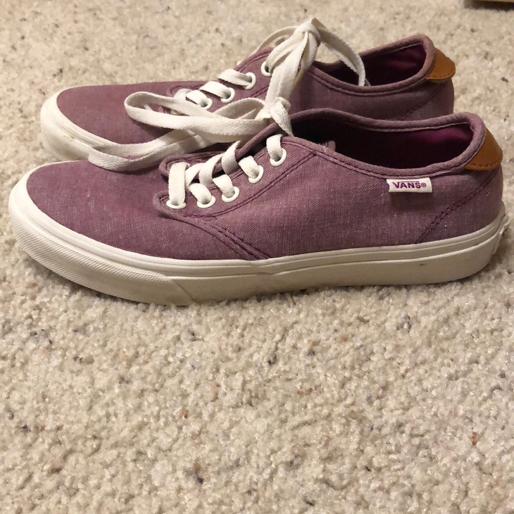 Purple and white Vans
